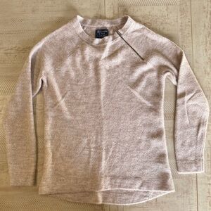 Aberocrombie & Fitch Light Tan Sweater with Zipper Accent - S